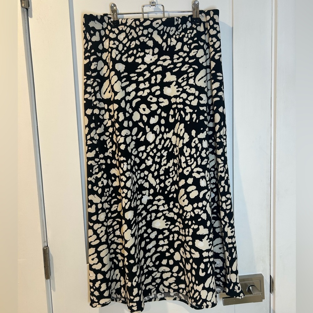 Rachel Zoe Black and Cream A-Line Skirt
